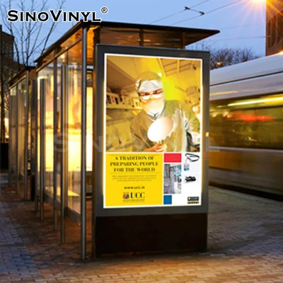 SINOVINYL Poster Flex, glänzend, mattweiß, selbstklebende Folie, Eco-Solvent-Druck, Vinylmaterial